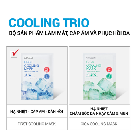 Mặt Nạ Hạ Nhiệt Và Làm Dịu Da Cell Fusion C Frist Cooling Mask 27g