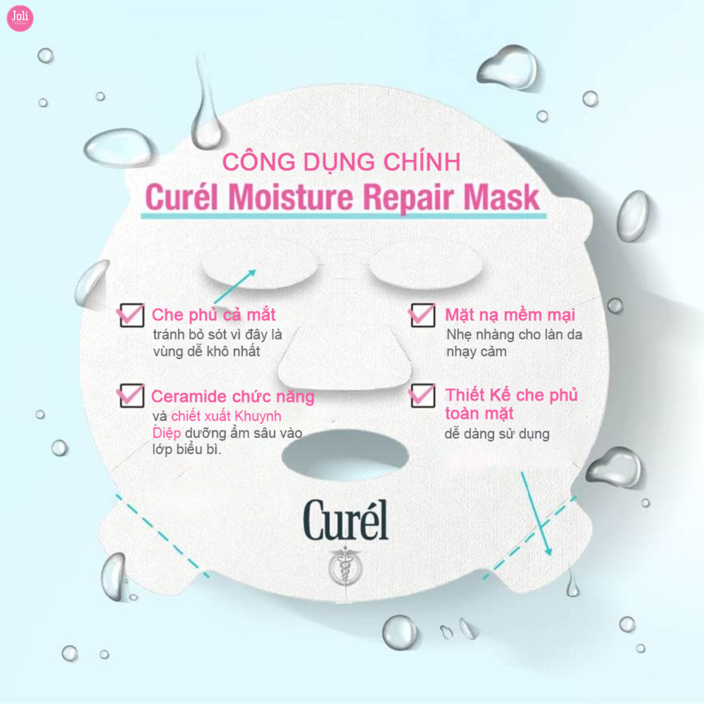 Mặt Nạ Dưỡng Da Curel Cấp Ẩm Chuyên Sâu Intensive Moisture Care Moisture Repair Sheet Mask