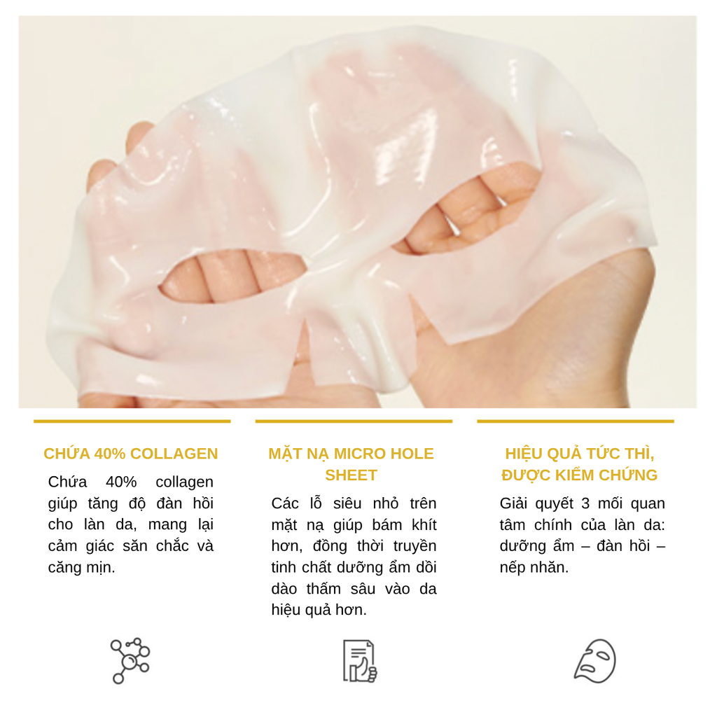 Mặt Nạ Làm Sáng Da JMsolution Water Luminous S.O.S Ampoule Collagen Mask Special 25g