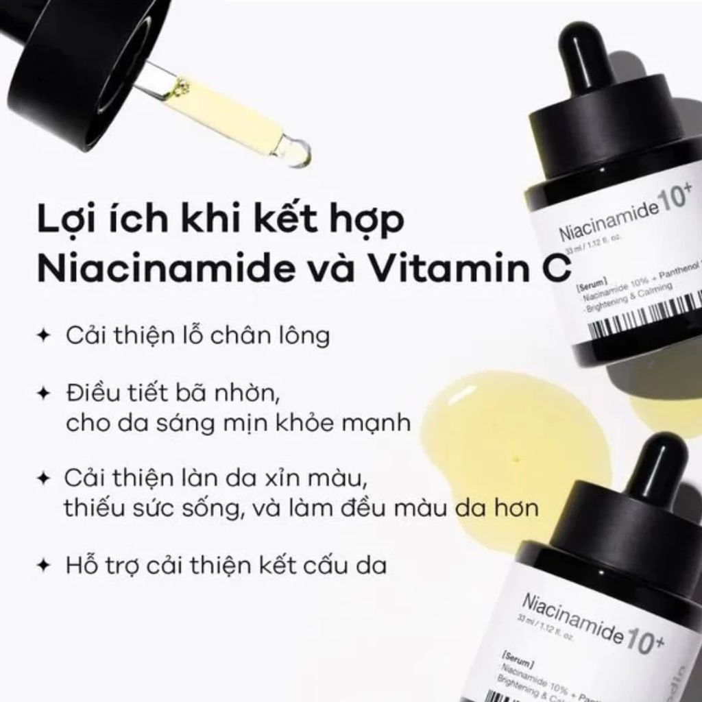 Tinh Chất Dưỡng Trắng Thu Nhỏ Lỗ Chân Lông Anodin Niacinamide 10 Plus Serum 33ml