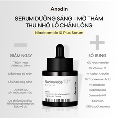 Tinh Chất Dưỡng Trắng Thu Nhỏ Lỗ Chân Lông Anodin Niacinamide 10 Plus Serum 33ml