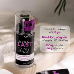 Xịt Khóa Nền Cố Định Lớp Makeup 18H Catrice Ultra Last2 Fixing Spray 50ml