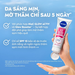 Serum Dưỡng Thể Sáng Da Mờ Thâm Nám Nivea Extra Bright 10 Super Vitamins & Skin Foods Glow Perfection Body Serum 300ml