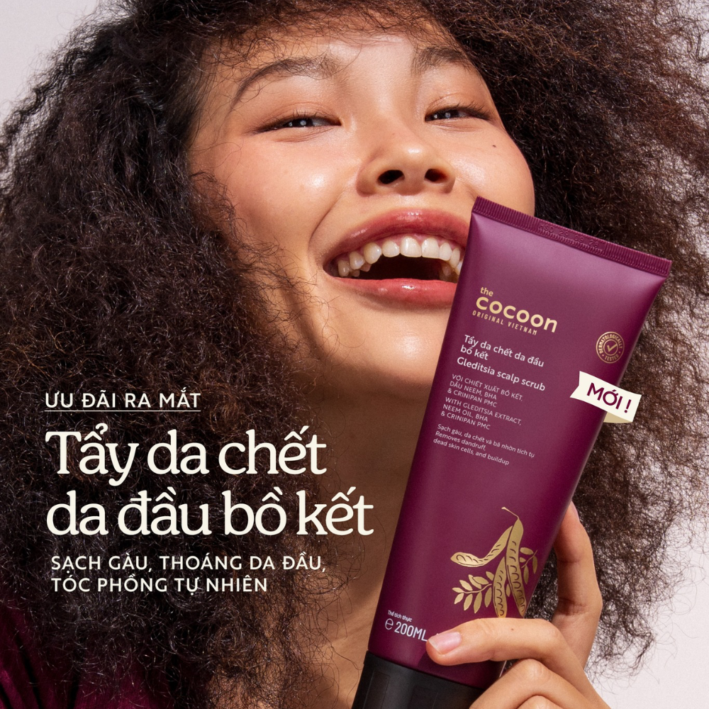 Tẩy Da Chết Da Đầu Chiết Xuất Bồ Kết Cocoon Gleditsia Scalp Scrub 200ml