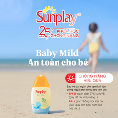 Sữa Chống Nắng Cho Bé Và Da Nhạy Cảm Sunplay Baby Mild SPF35 PA++ 30g