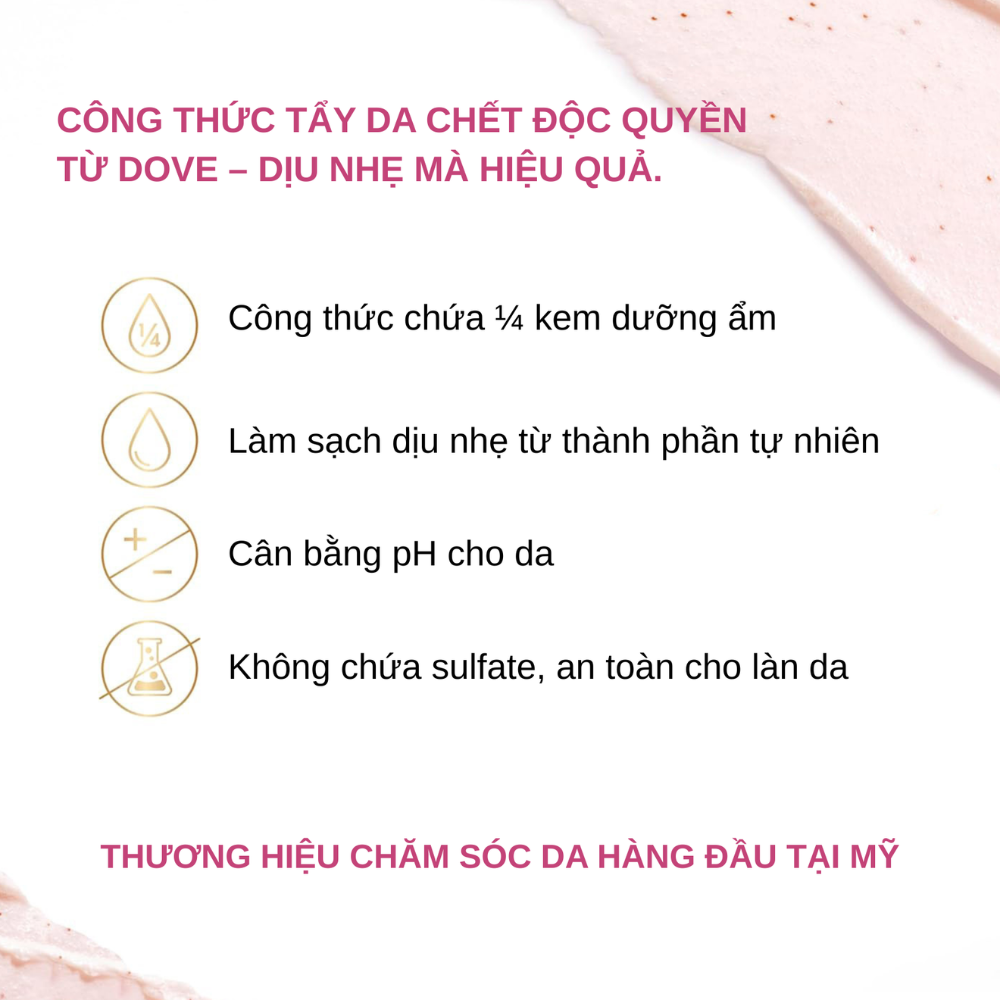 Tẩy Tế Bào Chết Dove Body Scrub Gommage Corps 425g