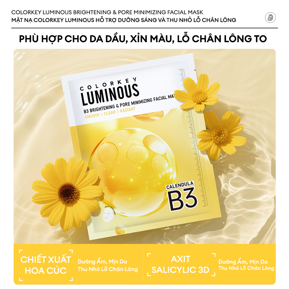 Mặt Nạ Dưỡng Da Colorkey Luminous B3 Facial Mask 30ml