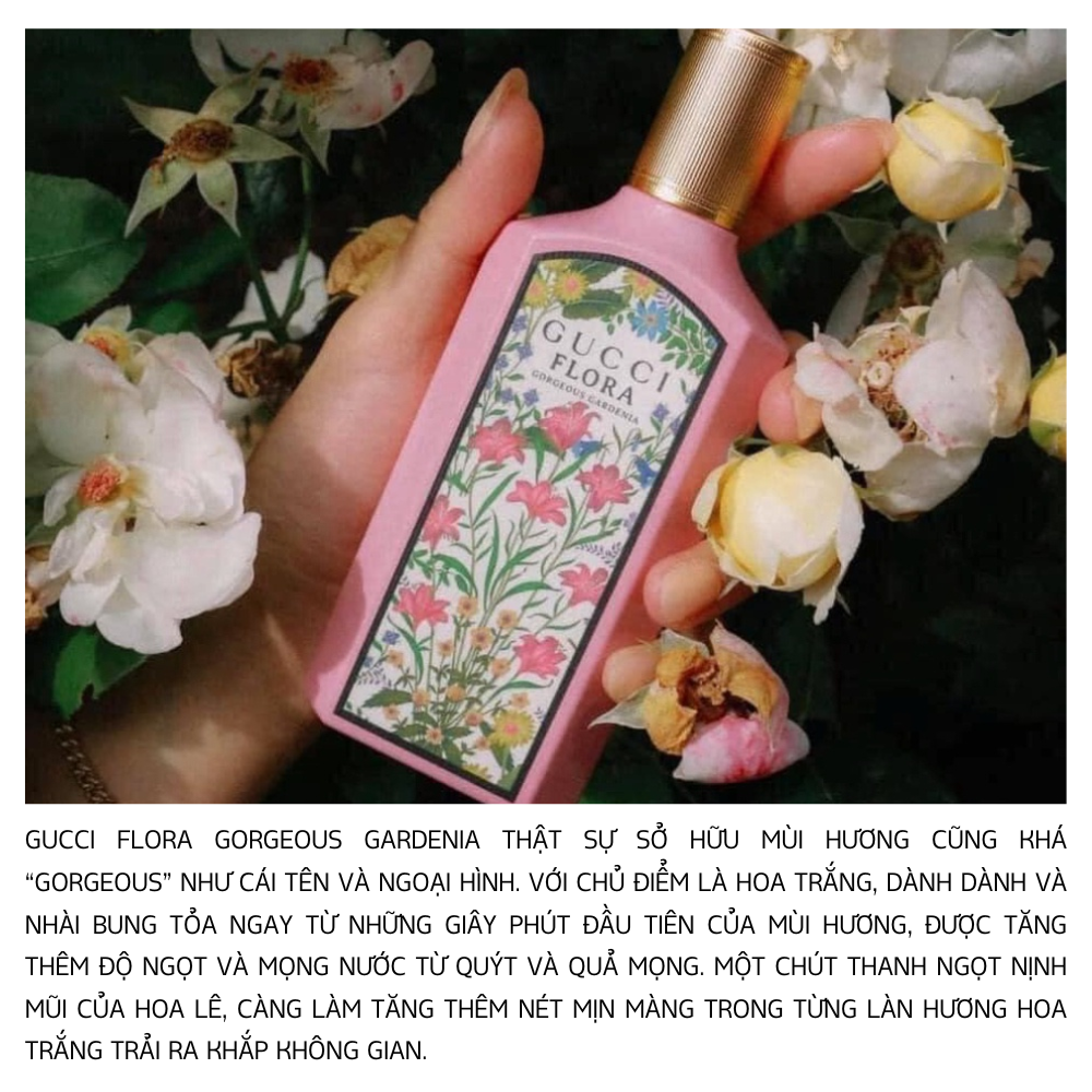 Set Nước Hoa Nữ Gucci Flora Gorgeous Gardenia EDP (EDP 100ml+EDP 10ml+Body Lotion 50ml)