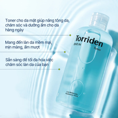 Nước Hoa Hồng Dưỡng Ẩm Làm Dịu Da Torriden Dive-In Low Molecular Hyaluronic Acid Toner 300ml