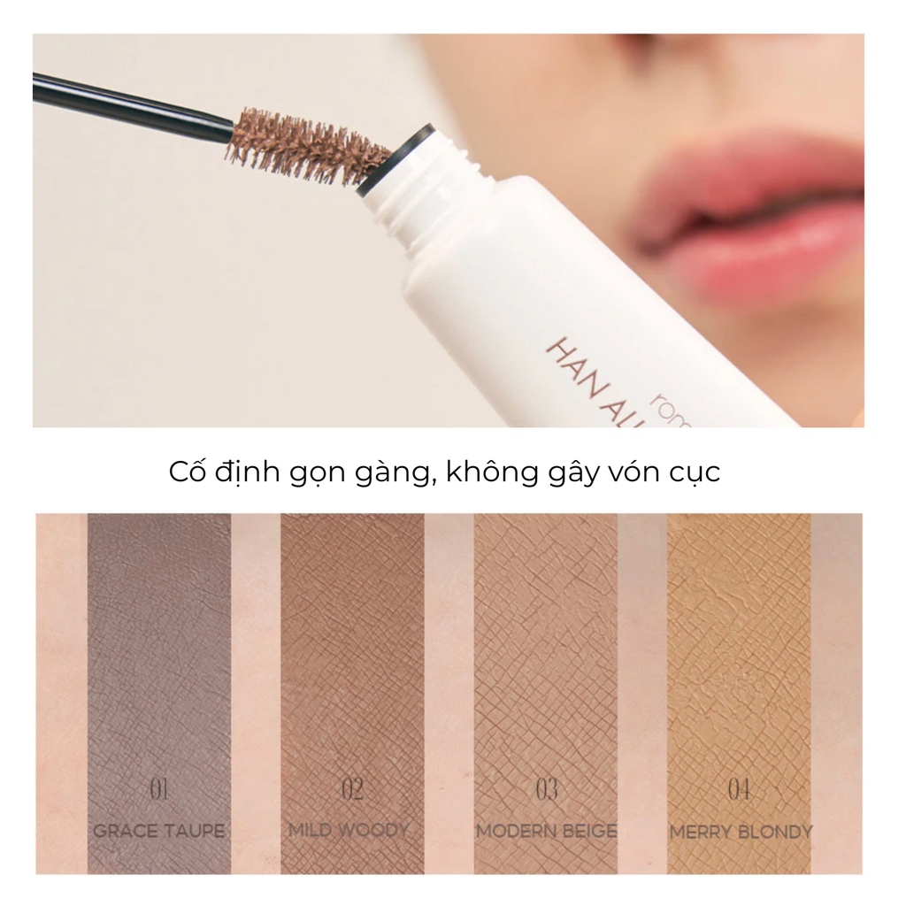 Mascara Chân Mày Bền Màu Lâu Trôi Romand Han All Brow Cara 9g