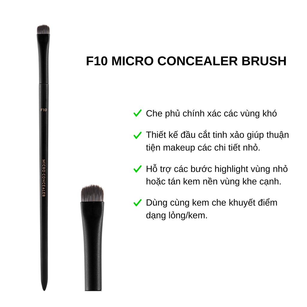 Cọ Che Khuyết Điểm Dẹp Mảnh Vacosi F10 Micro Concealer Brush