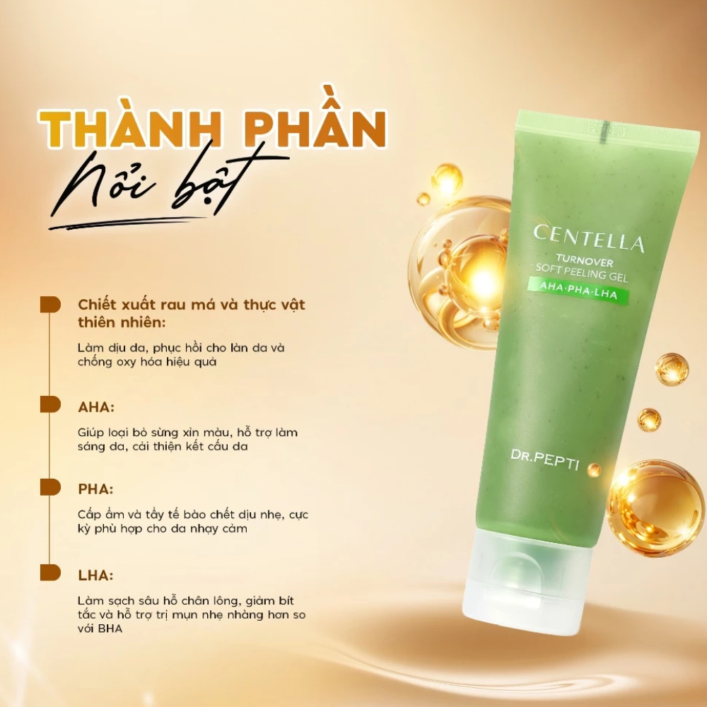 Gel Tẩy Tế Bào Chết Dr.Pepti Centella Turnover Soft Peeling 100ml
