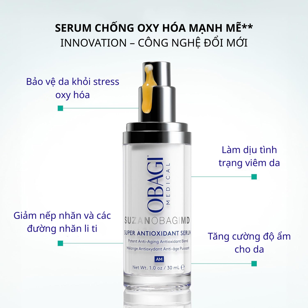 Tinh Chất Chống Oxy Hóa Dưỡng Da Sáng Mịn Obagi SuzanobagiMD Super Antioxidant Serum 30ml