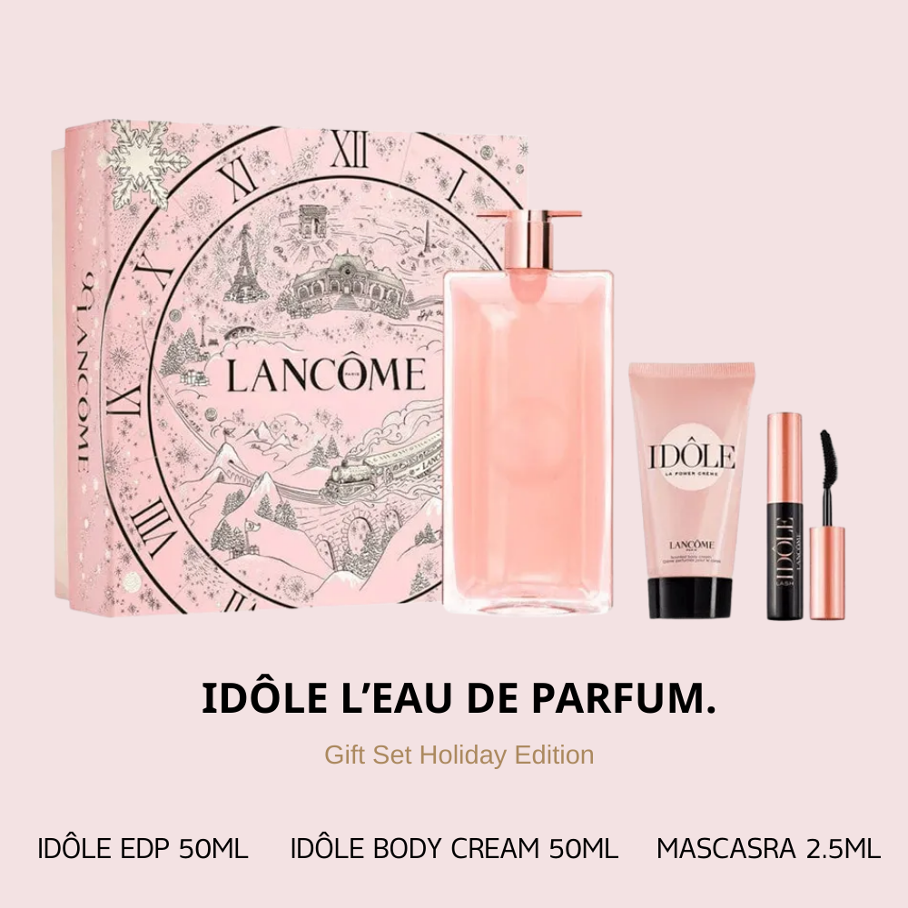 Set Nước Hoa Lancome Idole (EDP 50ML + Body Cream 50ML + Mascara 2.5ML)