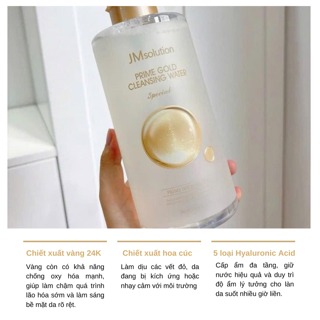 Nước Tẩy Trang JMsolution Prime Gold Cleansing Water Special 500ml