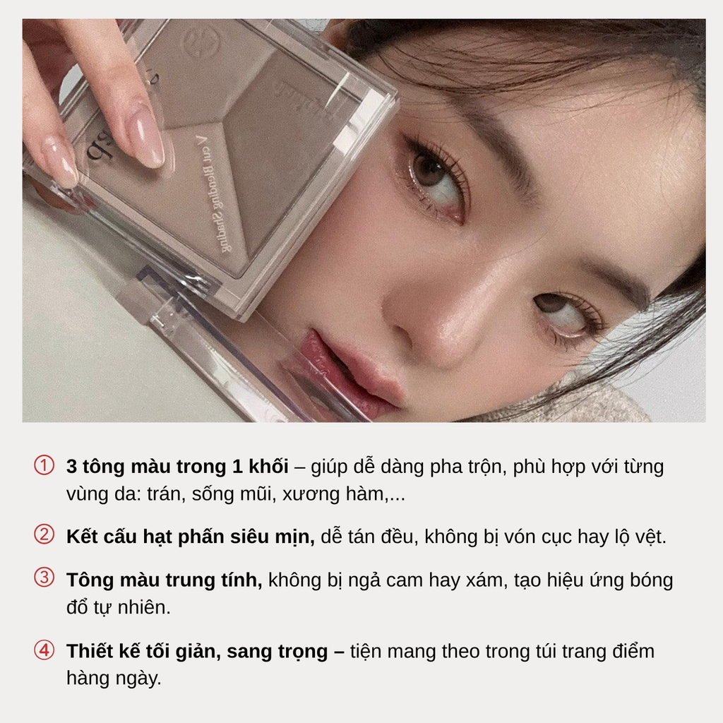 Phấn Tạo Khối Dasique V Cut Blending Shading 13g