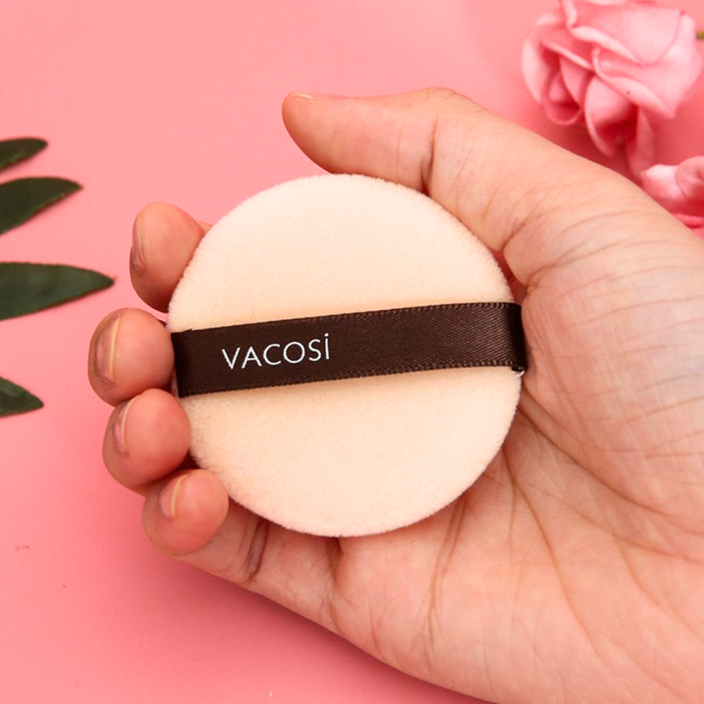 Bông Phấn Khô Tròn 2 Cái Vacosi BP01 Small Round Puff
