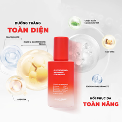 Tinh Chất Dưỡng Trắng Kiểm Soát Dầu Thu Nhỏ Lỗ Chân Lông Angel's Liquid Glutathione Plus Niacinamide Cica Ampoule 45ml