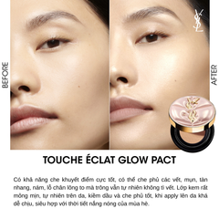 Phấn Nước YSL Touche Eclat Glow-Pact Cushion High Cover Mesh Foundation Couture Collection SPF23 PA++ 12g
