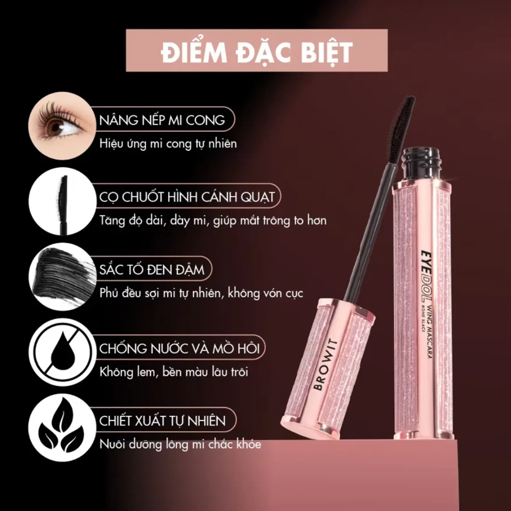 Mascara Làm Dài Cong Mi Browit By Nongchat Eyedol Wing Mascara 8g