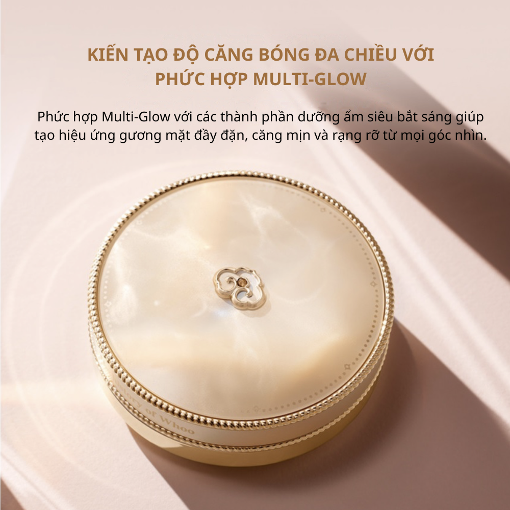 Set Phấn Nước Whoo Luxury Golden Cushion Glow Special Set 13g (tặng kèm 2 lõi)