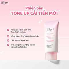 Kem Chống Nắng Nâng Tone Trắng Hồng Make P:rem Soothing Pink Tone Up Sun Cream SPF50+ PA++++ 50ml