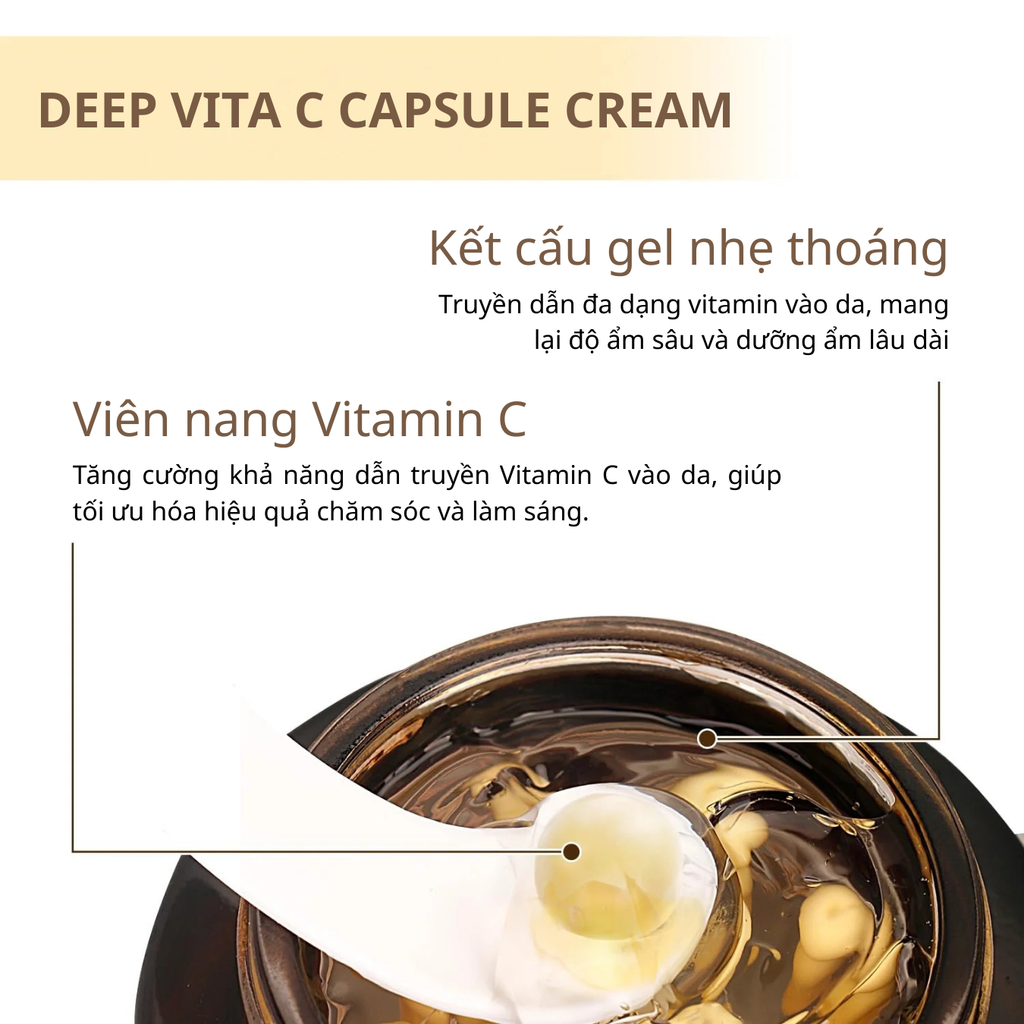 Kem Dưỡng Viên Nang Sáng Da Mờ Thâm Medicube Deep Vita C Capsule Cream 55g