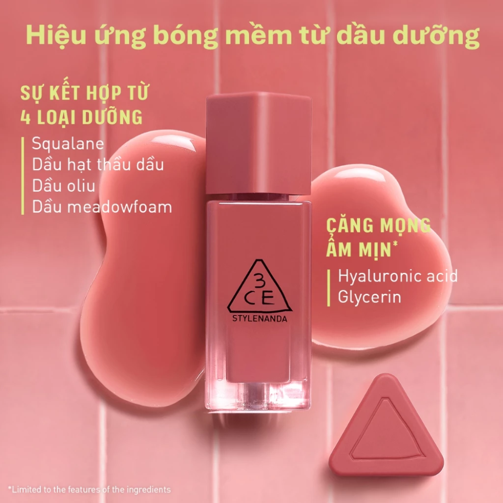 Son Tint Bóng 3CE Gummy Oil Tint 4g