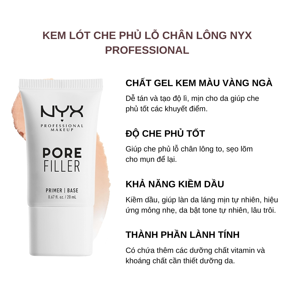 Kem Lót Che Phủ Lỗ Chân Lông NYX Professional Makeup Pore Filler Primer 20ml