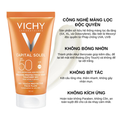 Kem Chống Nắng Cho Da Dầu Vichy Ideal Soleil Mattifying Face Fluid Dry Touch SPF50+ 50ml