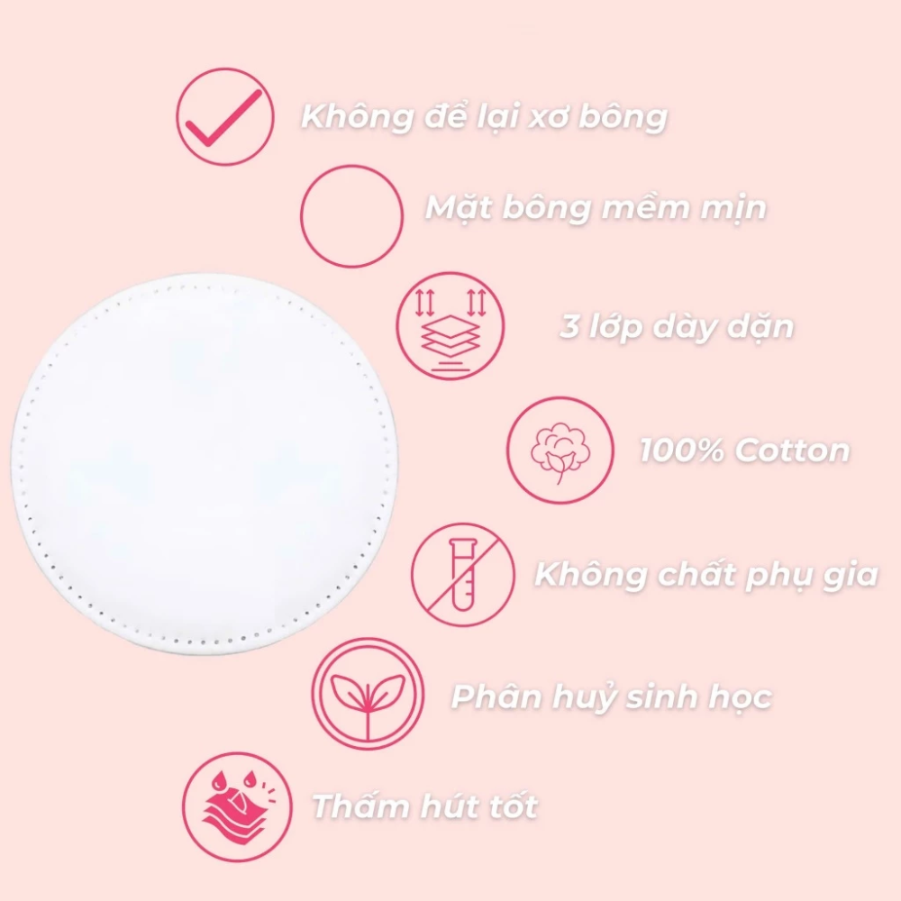 Bông Tẩy Trang O'Relia Premium Cotton Pads