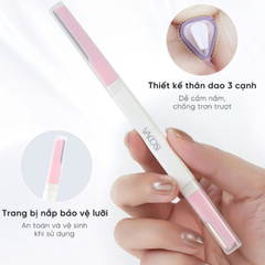 Set Dao Cạo Mày Vacosi 2 Đầu Xanh Hồng DC18 Dual-End Eyebrow Razor