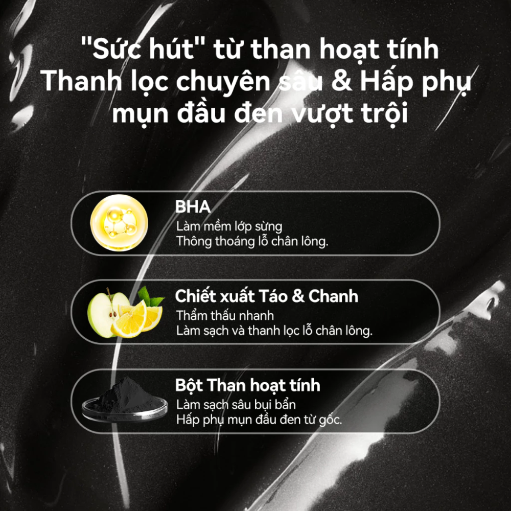 Mặt Nạ Lột Mụn Than Tre Loại Bỏ Mụn Đầu Đen Lanbena Bamboo Charcoal Blackhead Mask 30g
