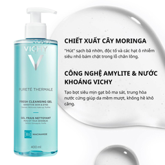 Gel Rửa Mặt Làm Sạch Sâu Giảm Bã Nhờn Vichy Purete Thermale Fresh Cleansing Gel