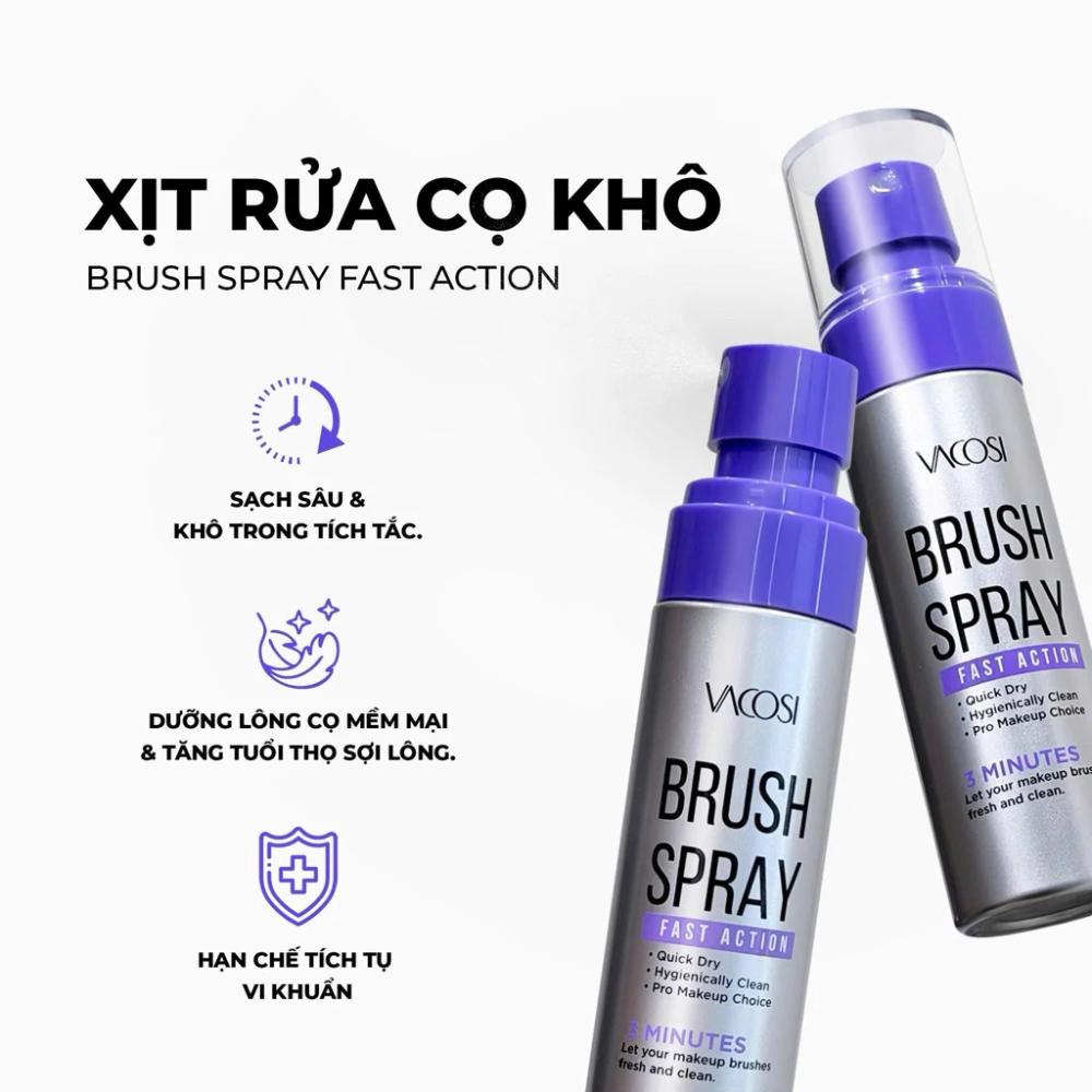 Xịt Rửa Cọ Khô Vacosi RC05 Brush Spray Fast Action
