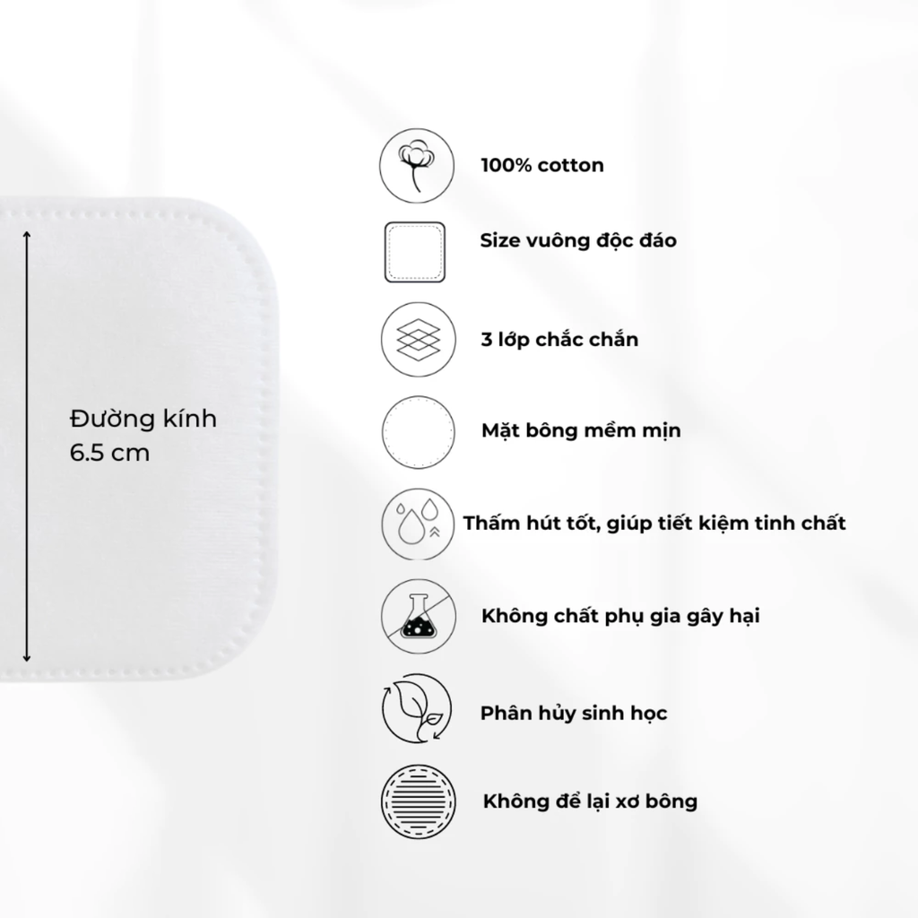 Bông Tẩy Trang La Soirée Premium Cotton