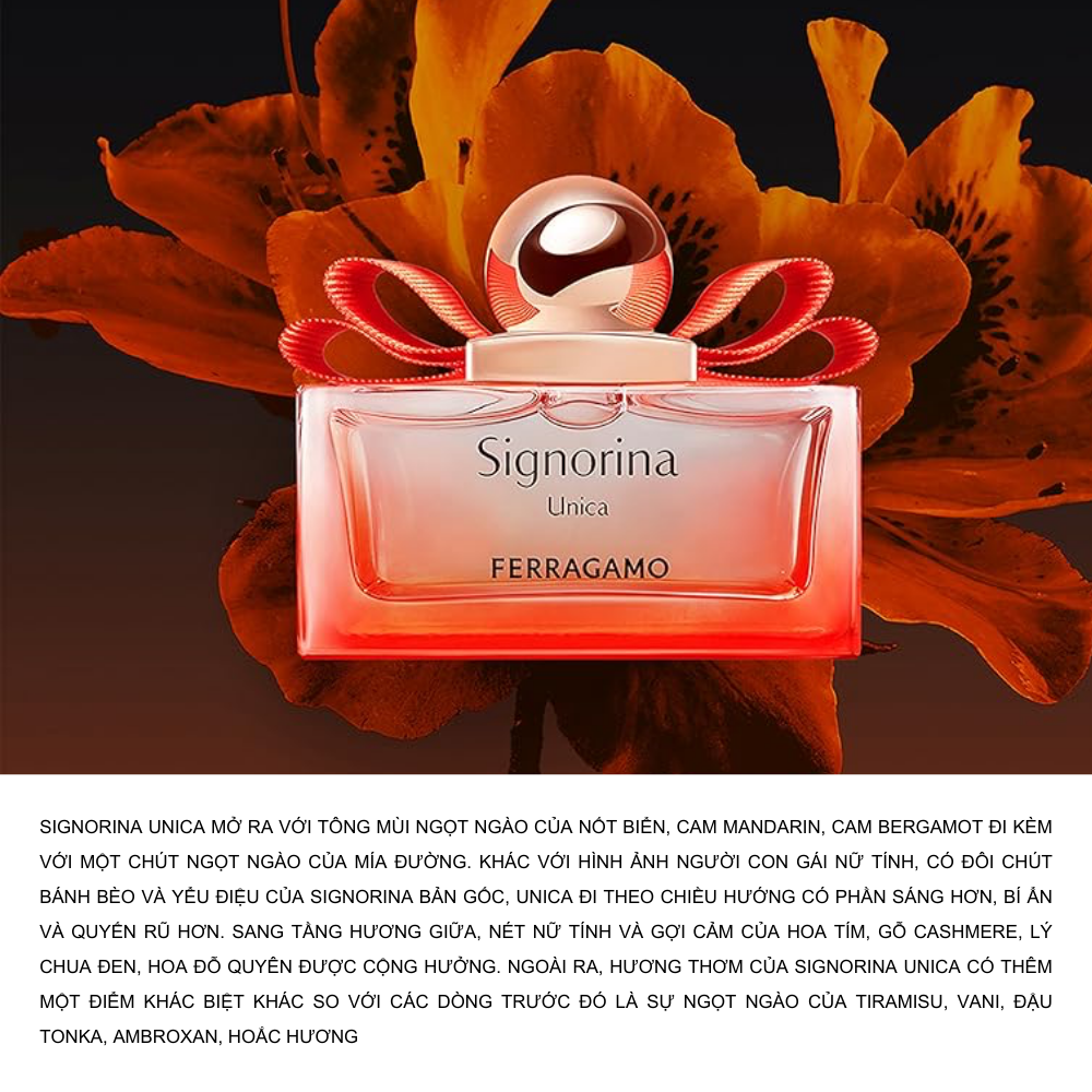 Set Nước Hoa Nữ Signorina Ferragamo Unica (EDP 100ml+EDP 5ml+Body Lotion 50ml)