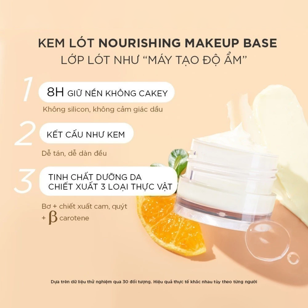 Kem Lót Cấp Ẩm Judydoll Nourishing Makeup Base 30g