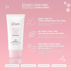 Kem Chống Nắng Vật Lý Nâng Tone Make P:rem UV Defense Me Calming Tone Up Sun Cream SPF50+ PA++++ 50ml