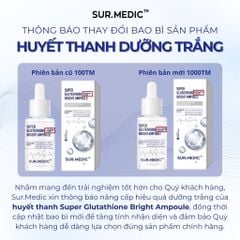 Tinh Chất Dưỡng Trắng Da Sur.Medic+ Super Glutathione 1000 Bright Ampoule 32ml