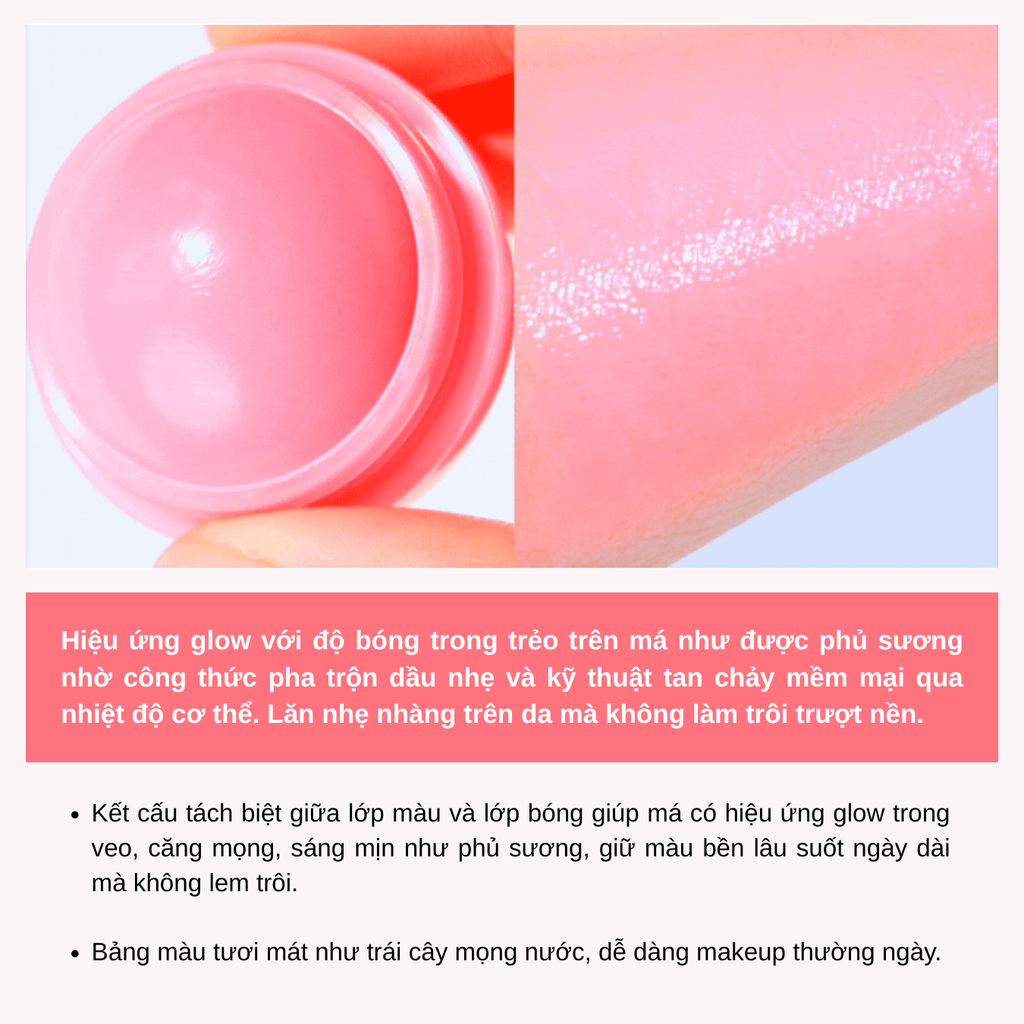 Má Hồng Kem Dạng Lăn Romand Juicy Roll Cheek 8.4g