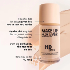 Kem Nền Make Up For Ever HD Skin Foundation 30ml