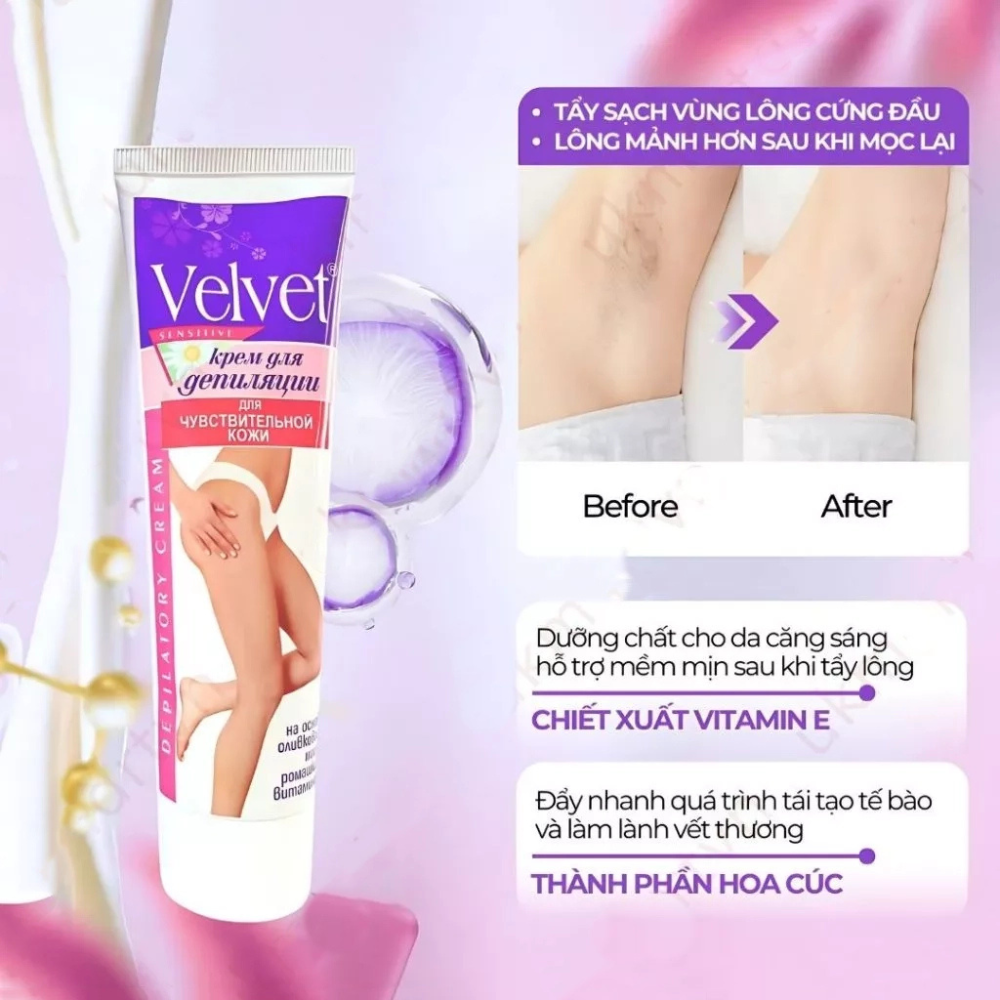 Kem Tẩy Lông Velvet Depilatory Cream 100ml