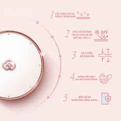 Set Phấn Nước Chống Nắng Nâng Tông Whoo Gongjinhyang Seol Radiant White Tone Up Sun Cushion SPF50+ PA+++ 13g( tặng kèm 2 lõi)