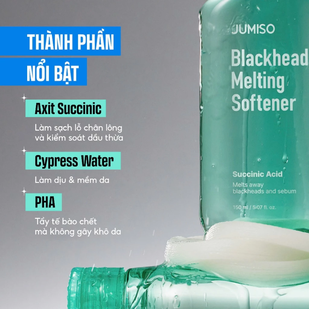 Dung Dịch Giảm Mụn Đầu Đen Jumiso Blackhead Melting Softener Special Kit 150ml