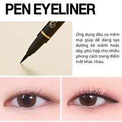 Bút Kẻ Mắt Nước Karadium Waterproof Eyeliner Pen Black 0.55g