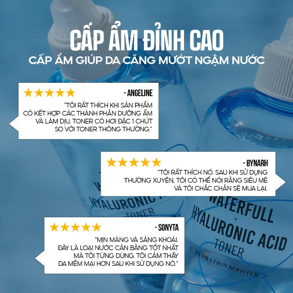 Nước Hoa Hồng Cấp Ẩm Jumiso Waterfull Hyaluronic Acid Toner 250ml