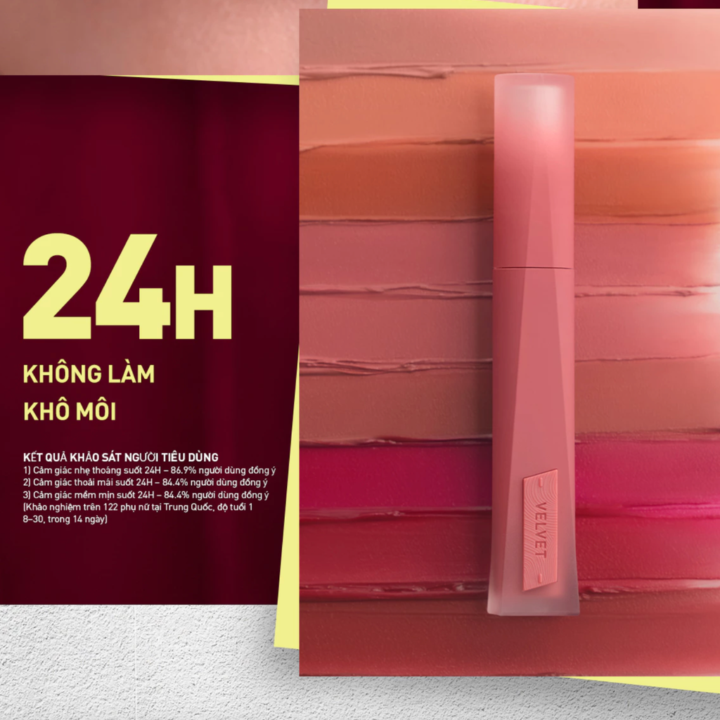 Set Son 3CE Lip Tint Velvet Plush