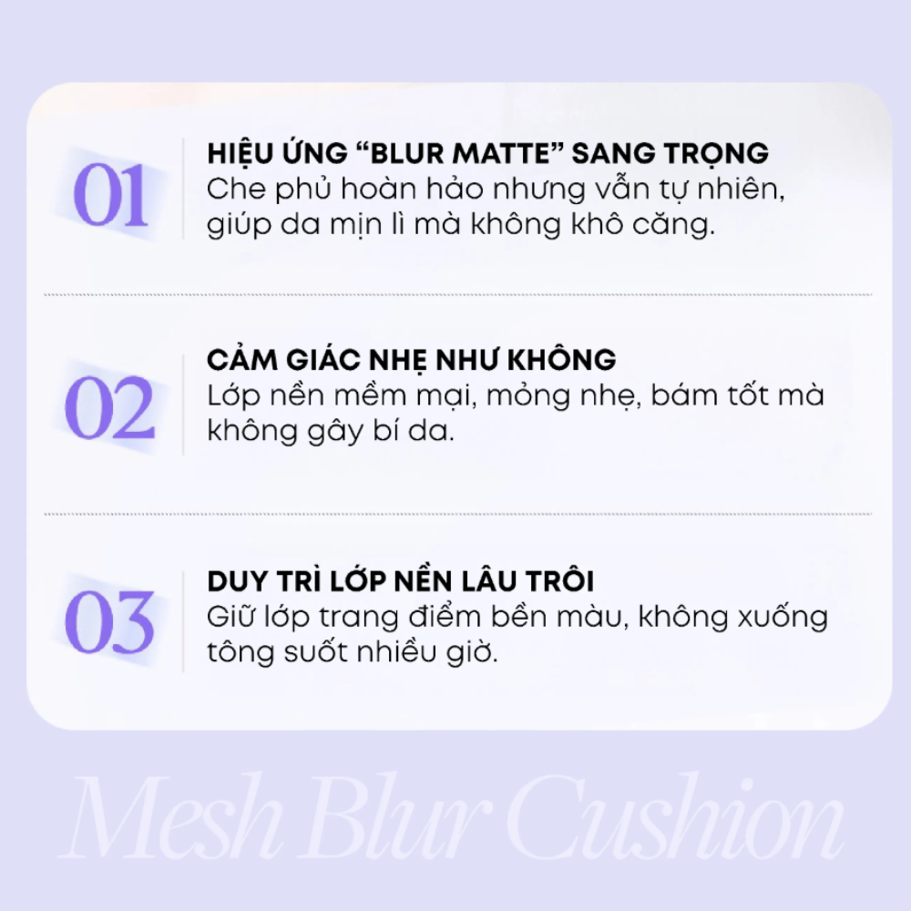 Phấn Nước Clio Kill Cover Mesh Blur Cushion SPF40 PA++ 15g (tặng kèm lõi)