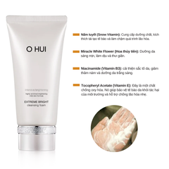 Set Sữa Rửa Mặt Ohui Bright Cleaning Foam Special Set 160ml+100ml